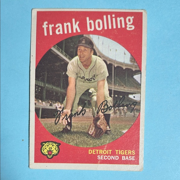 Vintage 1959 Detroit Tigers Frank Bolling Original issue Baseball Card #280 - Picture 1 of 2
